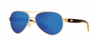 Costa Loreto Mens Sunglasses Rose Gold/Blue Mirror