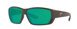 Costa Tuna Alley Mens Sunglasses Matte Steel Gray Metallic/Green Mirror