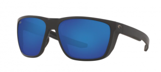 Costa Ferg Mens Sunglasses Matte Black/Blue Mirror