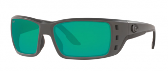 Costa Permit Mens Sunglasses Matte Gray/Green Mirror