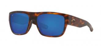 Costa Sampan Mens Sunglasses Matte Tortoise/Blue Mirror