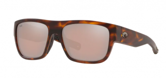 Costa Sampan Mens Sunglasses Matte Tortoise/Copper Silver Mirror