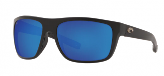 Costa Broadbill Mens Sunglasses Matte Black/Blue Mirror