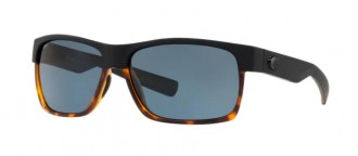 Costa Half Moon Mens Sunglasses Black/Shiny Tort/Gray