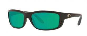 Costa Zane Mens Sunglasses Matte Black/Green Mirror