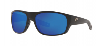 Costa Tico Mens Sunglasses Matte Black/Blue Mirror