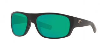 Costa Tico Mens Sunglasses Matte Black/Green Mirror