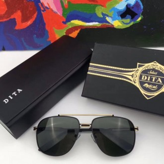 Dita DT0854 Polarized Sunglasses Dark Green Lenses
