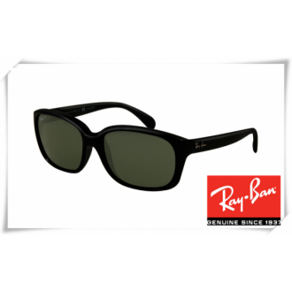 Ray Ban RB4161 Sunglasses Black Frame Green Lens