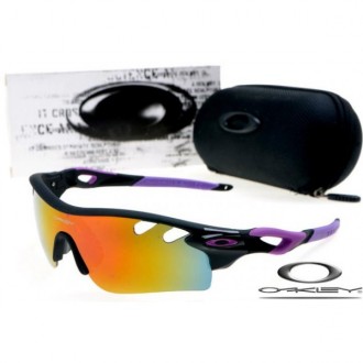 Oakley RadarLock Path Sunglasses Mens Black Vented Fire Iridium Lens