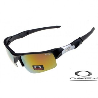 Oakley Flak Jacket Sunglasses Polishing Black Frame Fire Yellow Iridium Lens OAKLEY20156145