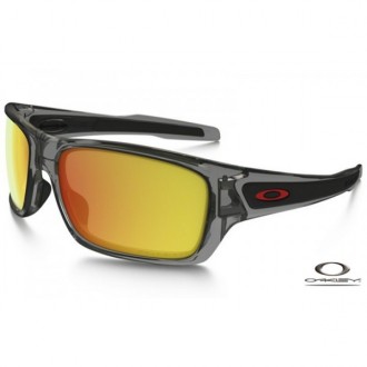 Oakley Turbine Sunglasses Clear Grey Frame Fire Iridium Lens