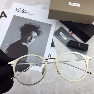 Men's Women's Thom Browne TB110 Metal Frame Glasses Silver