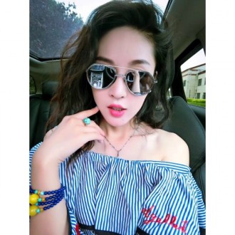 Thom Browne TB139 Sunglasses Silver Lenses Big Frame
