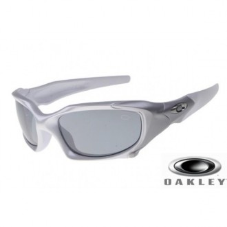  Oakley Pit Boss Sunglasses Silver Frame Gray Lens OAKLEY201567424