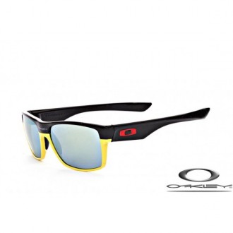 Cheap Oakley TwoFace Sunglasses Black Yellow Frame Gray Blue Iridium Lens
