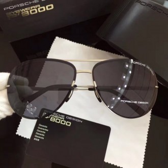 Mens Porsche Design Silver Lens P2430 Sunglasses Black