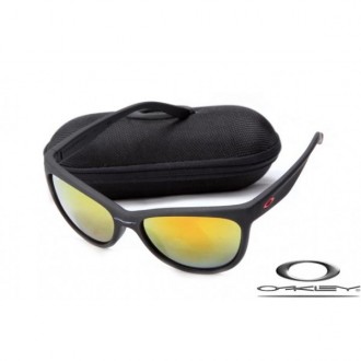 Oakley Fringe Women Sunglasses frosting Black Frame Yellow Iridium Lens OAKLEY20156062