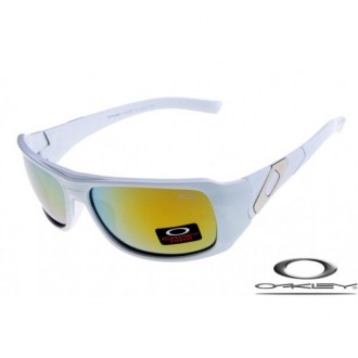 Oakley Sideways Sunglasses Polishing White Frame Yellow Blue Iridium Lens OAKLEY20156190