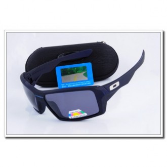 Cheap Oakley Eyepatch Polarized Sunglasses RoyalBlue Frame Slate grey Iridium Lens Sale