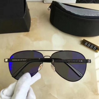 Mens Porsche Black Design P8865 Sunglasses Polarized Blue