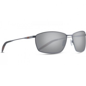 Costa Turret Matte Silver + Translucent Grey / Orange Sunglasses