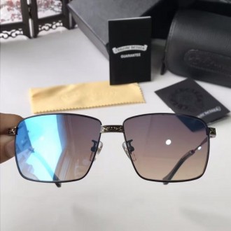 Chrome Hearts Fashion Sunglasses H1025 Gray Lenses Black Frame