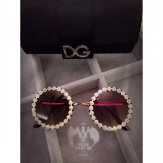Womens Dolce amp; Gabbana Sunglasses Floral Dark Red