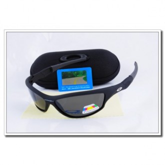 Cheap Oakley Polarized Sunglasses Black Frame Slate grey Iridium Lens Sale