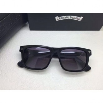Chrome Hearts Polarized Sunglasses Square Frame Dark Black Lenses