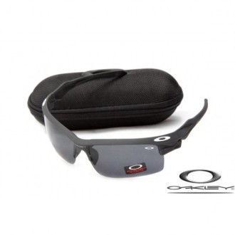 Cheap Oakley Fast Jacket Sunglasses Reluster Black Frame Gray Lens For Sale