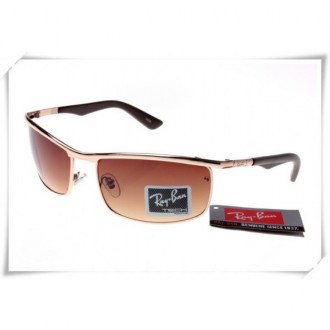 Ray Ban RB3459 Sunglasses Golden Black Frame Brown Gradient Lens
