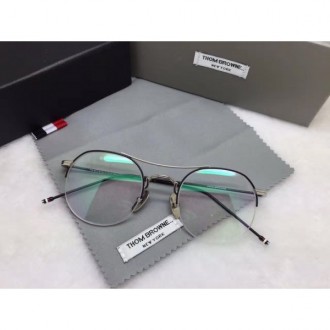 Men's Women's Thom Browne TB903 Glasses Black Silver Frame