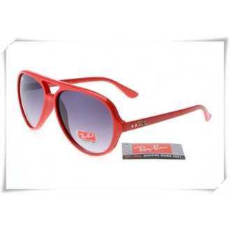 Ray Ban RB4125 Cats 5000 Sunglasses Polishing Red Frame Grey Gradient Lens