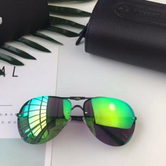 Chrome Hearts Chuntepar Aviator Sunglasses Green Lenses