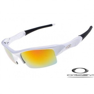 Oakley Flak Jacket Sunglasses Polishing White Frame Yellow Iridium Lens OAKLEY20156231