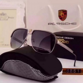 Mens Porsche Design P8861 Sunglasses Black Silver