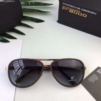 Porsche Design Gold P5202 Sunglasses Polarized Dark Brown