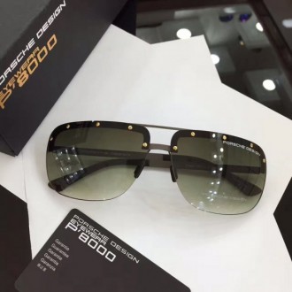 Porsche Design Gold Army Green Sunglasses