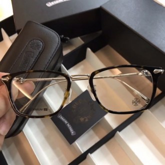 Chrome Hearts Small Square Eyewear Black Havana Frame