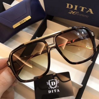 Men's Women's Dita Square Sunglasses Brown Havana Frame