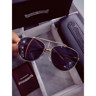 Chrome Hearts Glasses Pen Adjustable Black Lenses Silver Frame