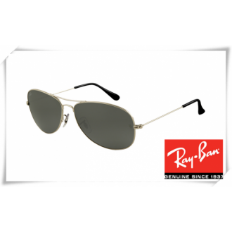Ray Ban RB3362 Cockpit Sunglasses Gunmetal Frame Crystal Grey Lens
