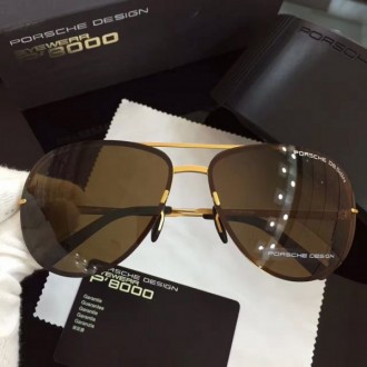 Mens Porsche Design Gold Lens P2430 Sunglasses Brown