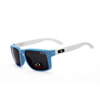 Oakley Holbrook Sunglasses White Blue Frame Warm Black Lens