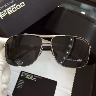 Porsche Design Eyewear Silver Lens Sunglasses Polarized Black