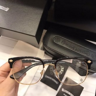Chrome Hearts Square Eyewear Black Gold Frame