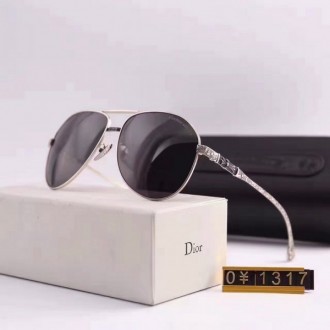 Men's Women's Chrome Hearts Round Polarized Glasses Black Lenses