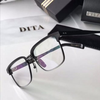 Dita DRX-2076 Sunglasses Square Half Frame All Black