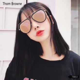 Men's Women's Thom Browne TB813 Fashiion Sunglasses Green Lenses